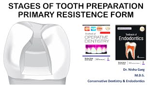 STAGES OF TOOTH PREPARATION  PRIMARY RESISTANCE FORM  MADE EASY [upl. by Calan]