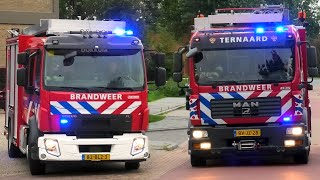 170823Opkomst Uitruk Brandweer Dokkum amp Ternaard TS 024232 amp 024234 met spoed naar Panwurk [upl. by Colton]