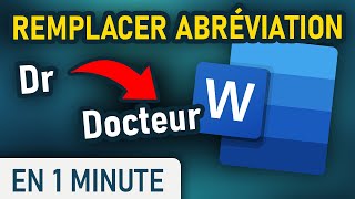 Remplacer automatiquement des abréviations sur Word [upl. by Demmy329]