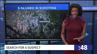 Huntsville shooting injures 5  headlines in 54Seconds [upl. by Rehpotsrihc283]