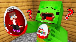 JJ Hide Inside KINDER SURPRISE To Prank Mikey in Minecraft Maizen [upl. by Helfand748]