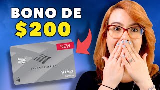 Bank Of America Unlimited Cash Rewards ¡Nueva Tarjeta [upl. by Yelsna]