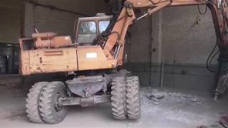 Work of a jackhammer on an excavator [upl. by Parhe]