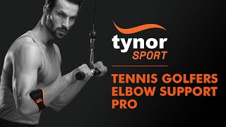 Tennis Golfers Elbow Support Pro 3 02 to hold the muscles amp tendons of the forearm during sports [upl. by Yrebmik]