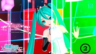 Hatsune Miku Project DIVA F 2nd PS3 RPCS3 Walkthrough Part 2  Melt NORMAL 60 FPS [upl. by Eltsryk]