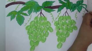 My Grapeyard  Finger Print Art  Finger Printing of Grapes  Finger Printing Activities For Kids [upl. by Corny416]