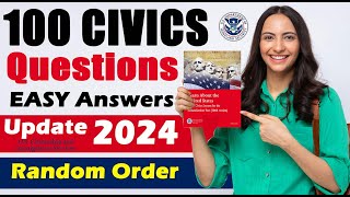 2024 Update 100 Civics Questions and answers For the US Citizenship Test N400 Interview [upl. by Einor]