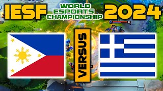 PHILIPPINES VS GREECE  IESF World Esports Championship 2024 [upl. by Ilarin]