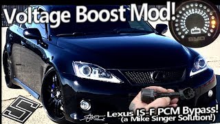 Voltage Boost Mod  Lexus ISF PCM Alternator Sensor Bypass  Finally got JUICE No Battery Light [upl. by Olotrab]