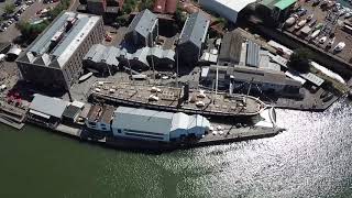 Aerial drone views of the Bristol Harbour Festival 2018 [upl. by Ardnaiek]