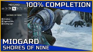 God of War Ragnarök  Shores of Nine Midgard  100 Completion [upl. by Yerfej]