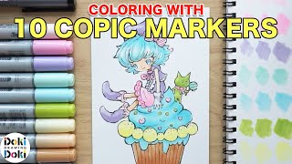 10 Copic Markers  Is it Enough｜Copic quotDebut Setquot [upl. by Jobie]