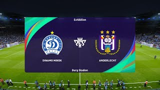 Dinamo Minsk vs Anderlecht 22082024 UEFA Europa League PES 2021 [upl. by Noraha]