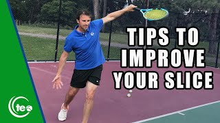 How To Improve Your Slice Backhand  TENNIS LESSON [upl. by Orozco996]