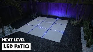 How I took my patio to the next level  Concrete patio with LED [upl. by Kirsteni]