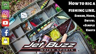 How to set a fishing line  DIY  Hook amp Sinker  Tie a leader [upl. by Volpe510]