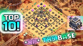 TH9 WAR BASE WITH LINK Best TH9 anti 3 star war base 2024 COC TH9 Base After Update Blacksmith [upl. by Ariik]