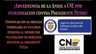 ANJDE ADVIERTE A CNE QUE DE SEGUIR CON INV CMPÑA A PETRO EL ESTADO SERIA CONDENADO X VULNERACION [upl. by Akimas226]