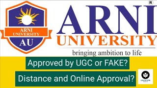 Arni University Himachal Pradesh UGC approved or Fake Arni University distanceonline approval [upl. by Iosep496]