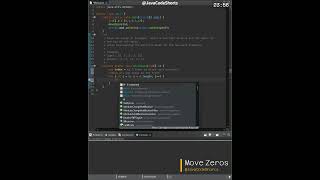 0034 Move Zeros problem in java algorithms programming coding shorts [upl. by Eniluqcaj]