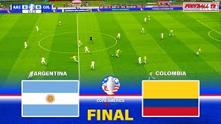 ARGENTINA vs COLOMBIA FINAL  Copa America 2024  Full Match All Goals  Realistic PES Gameplay [upl. by Ahsyen]