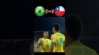 Brazil vs Chile 2026 FIFA world cup qualifier match football highlightshortvideo [upl. by Ynnod752]