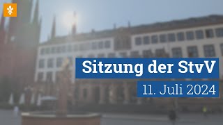 👥 Stadtverordnetenversammlung 11 Juli 2024  Landeshauptstadt Wiesbaden [upl. by Allegna]