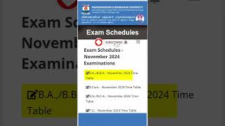 November 2024 Exam Timetable Published  MS University msuniversitytrending [upl. by Rosdniw243]