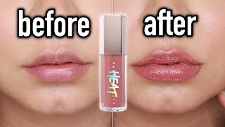 The Best Lip Plumping Gloss New Fenty Beauty Gloss Bomb Heat Lip Luminizer  Plumper Review FUY [upl. by Aribold887]