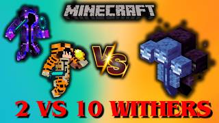 2 VS 10 WITHERS  Crazy Fight With WITHERS  TIGER GAMINGZ [upl. by Nevart310]