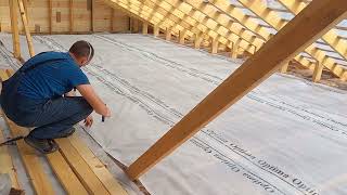 ✌5 Ceiling insulation Пароизоляция Утепление потолка [upl. by Ayekan]