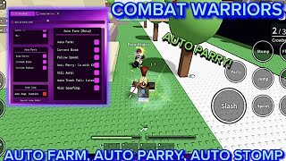 BEST Combat Warriors Script  Auto Parry Auto Farm Hitbox Expander Aimbot amp More NO KEY 🔥 [upl. by Oibirot]