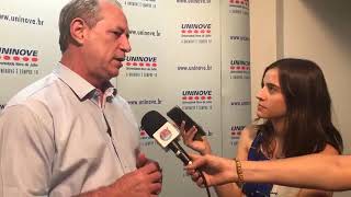 Ciro Gomes concede entrevista coletiva na UNINOVE em SP 24042018 [upl. by Nyrehtak]