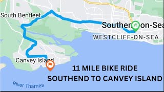 Cycling From Southend to Canvey Island Sea Front via London Road and Benfleet Over 11 miles [upl. by Tillford]