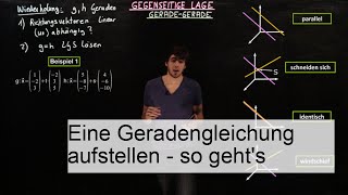 Geradengleichung aufstellen SchrittfürSchritt Anleitung für Anfänger [upl. by Syst445]