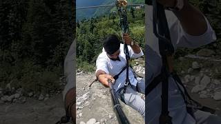 Zipline in manali at solang valley manali zipline solangvalley adventure shorts ytshorts [upl. by Lingwood]