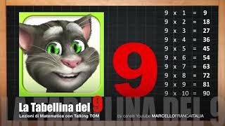 TABELLINA DEL 9  TALKING TOM LEZIONE DI MATEMATICA [upl. by Venetis]