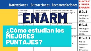 ENARM ¿Cómo estudian los mejores promedios Tabla con recomendaciones de puntajes TOP TOOOP [upl. by Ahsenwahs]