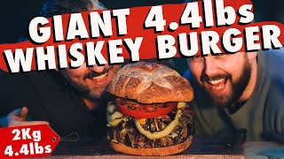 MAKING A GIANT WHISKEY BURGER AT HOME [upl. by Akerdal765]