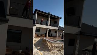 Bean bag trick shot from balconyyoutubeshorts tricks trickshots [upl. by Mariandi453]