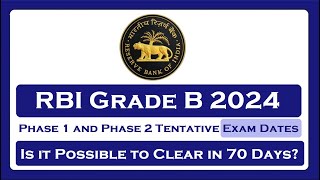 RBI Grade B Phase 1 and Phase 2 Tentative Exam Dates 2024 [upl. by Sergio]