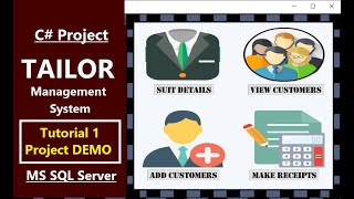 1Tailor Management System C with SQL Database  Project Demo  C Projects 2021 URDU [upl. by Neelrak616]