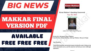 MAKKAR FINAL VERSION SEPTEMBER TO DECEMBER PDF 2023  MAKKAR SEP TO DEC FINAL VERSION NEW PDF [upl. by Ardaed281]