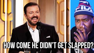 Ricky Gervais – Golden Globes 2020 REACTION How did he not get punched [upl. by Vicky694]