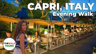 Capri Italy Evening Walk 2023  4K60fps with Captions [upl. by Alf]