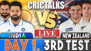 Live IND Vs NZ 3rd Test  Day 1 Mumbai  Live Scores amp Commentary  India vs New Zealand [upl. by Naggem]