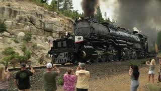 Union Pacific Big Boy 4014 Approaches Tunnel 35 at the Yuba Pass CA 8K Video [upl. by Rives331]