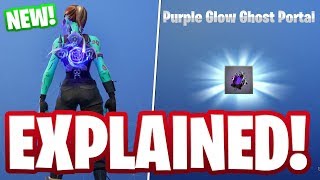 OG PURPLE GHOST PORTAL BACKBLING ON DIFFERENT SKINS INGAME FORTNITE [upl. by Agnola546]