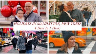 HOLIDAY TRAVEL IN MANHATTAN  NEW YORK CITY NY UNITED STATES  4 DAYS IN 1 HOUR VLOG [upl. by Atinor]