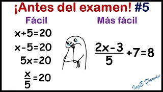 DESPEJE de ECUACIONES sin estrés en 1 paso ¡así de simple  Repaso antes del examen N5 [upl. by Animehliw]